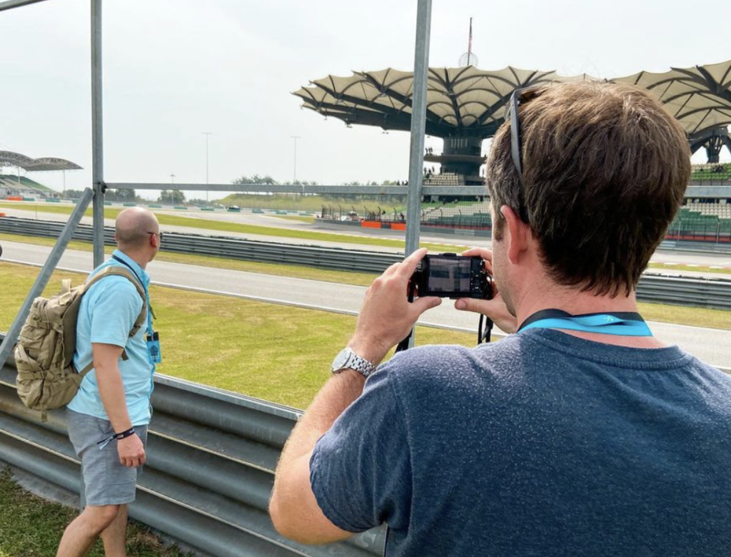 the service road is where paddock pass holders can watch the action on track